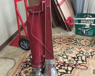 Kirby Classic III Red Vacuum with large box of accessories/tools