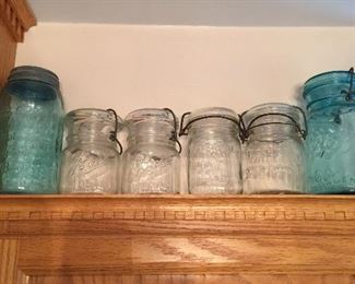Vintage mason jars