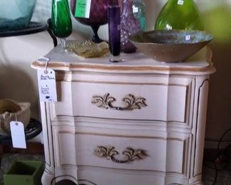 French Provincial 2 drawer nightstand