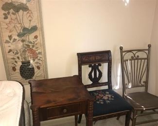 antique inlay chair