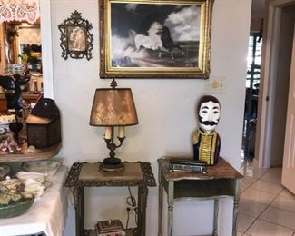 brass table, horse litho