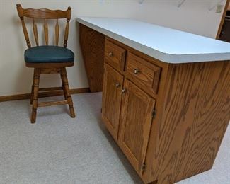 Custom Sewing Cabinet with Stool