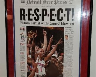 Detroit Pistons Framed Picture