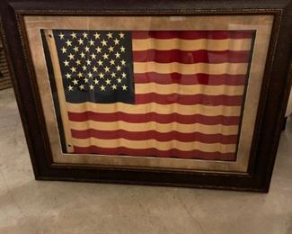 God Bless America...framed Flag