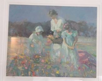 Signed/Numbered 240/300 serigraph, by Don Hatfield, "Poppy Field".