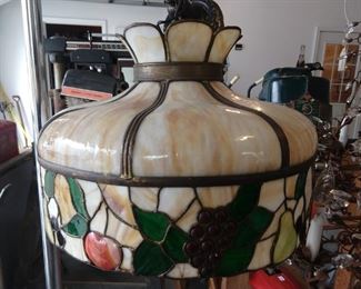 Vintage stained glass chandelier.