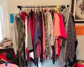 Tons of women’s and men’s clothes, many brand new