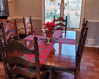 hardwood dining room set