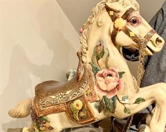 Decorative Antique Carousel Horse 1/3. 