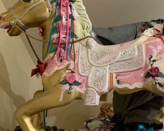 Hand painted Carousel Horse 2/3 Decorative. 