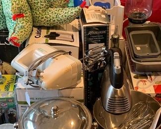 Mixers, kitchen utensils etc.  