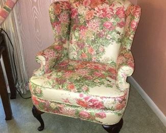 Floral Upholstered accent chair