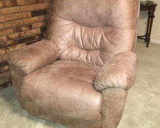 faux leather recliner