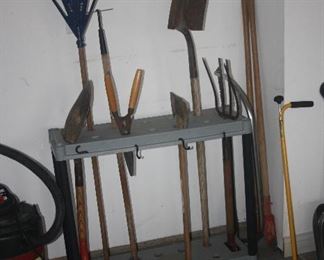 GARDEN TOOL holder $8   tools $2 to $8 each