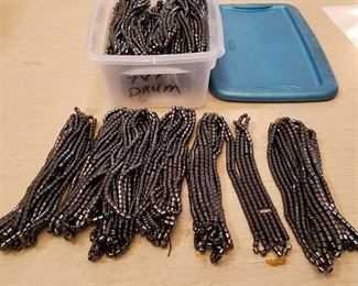 approximately 200 count strands of 7 x 7 mm drum jewelry beads