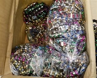 case of approximately 500 hematite bracelets - 10 assorted colors