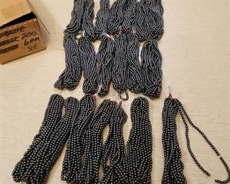 approximately 200 strands of 6 mm ball jewelry beads