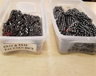 large lot of magnetic jewelry beads with totes