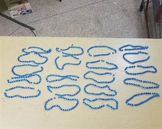 20 count beaded necklaces- blue