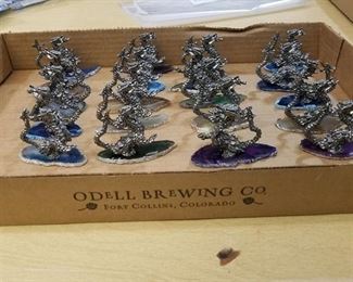 20 assorted dragons mounted on Cut and polish Stone