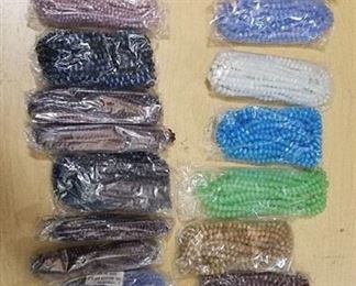 assorted strands of beads