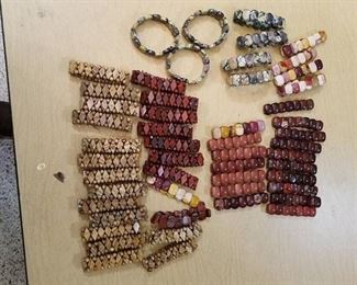 approximately fifty bracelets