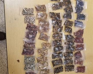 approximately 50 bags of assorted beads - various sizes shapes and colors