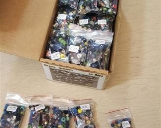 approximately 65 bags of assorted glass beads