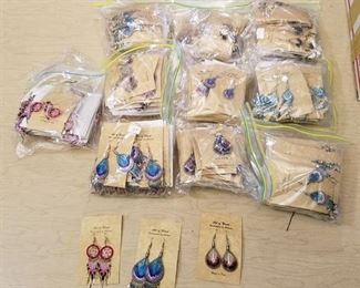 approximately 250 pairs of handcrafted earrings