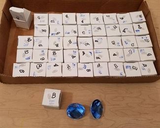 45 blue colored Jewels