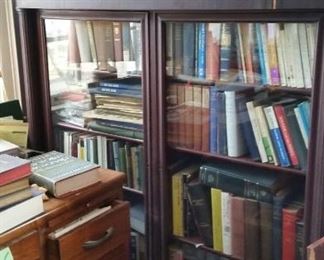 mahogany veneer bookcase