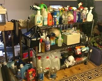 Large selection of misc household cleaning products 