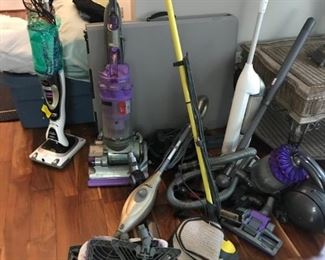 Selection of floor/vacuum cleaners to include Shark Sonic Duo,  Dyson Animal, Eureka enviro steamer, Shark Navigator, iRobot Roomba 650, Dyson CY18