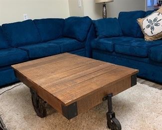 Unique industrial style coffee table