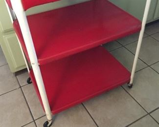 Cute Mid Century metal kitchen cart. Great condition 