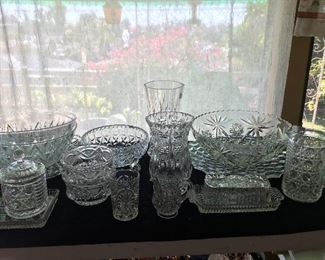 Early American cut glass pieces