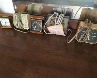 Vintage dresser/desk clock collection