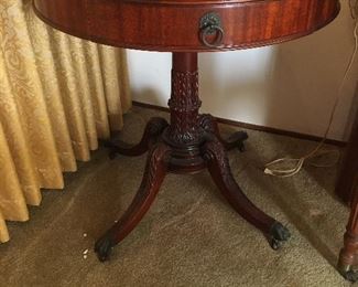 Antique round side table