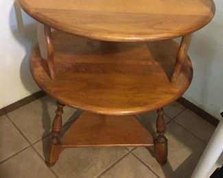 Early American round Maple side table
