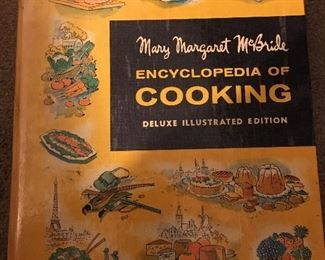 Rare find! Vintage 1959 “Mary Margaret McBride Encyclopedia of cooking”. Many other real vintage cook books in the library