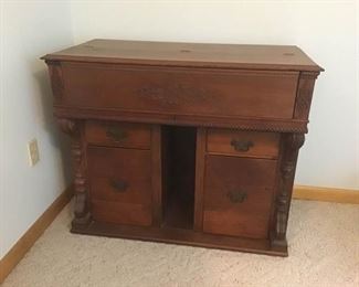 Antique Flip Top Pine Desk