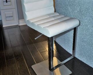 Four leather barstools