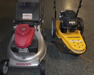 Honda mower and Cub Cadet trimmer