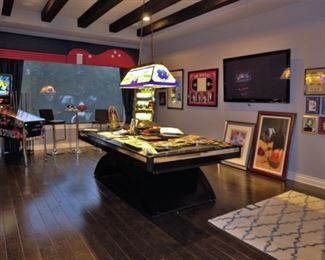 View of the game room