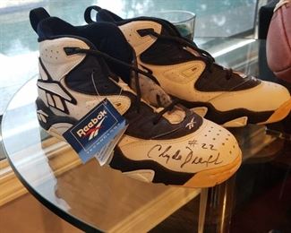 Clyde Drexler autographed shoes