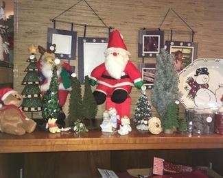 Loads of Christmas decorations! Table-top trees (a few full-size trees), beautiful ornaments, creches from many cultures, and more! Other holidays too!