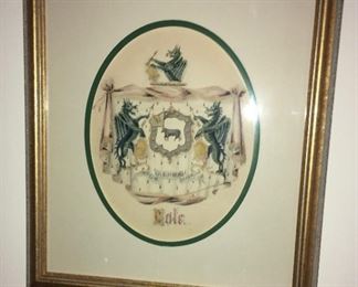 Coat of arms of Dole family; watercolor, 18th/19th century