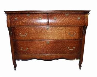 Antique Tiger Oak Chest of Drawers