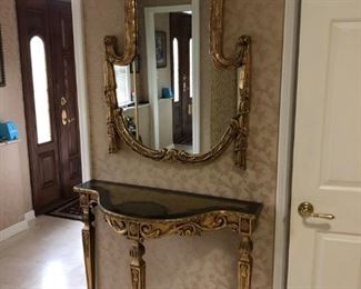 Ornate Mirror & Console