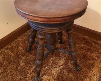 Antique piano seat